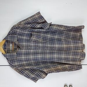 Bill Blass  Plaid Short Sleeve Pocket Shirt Button Down Business Casual Sz.3X